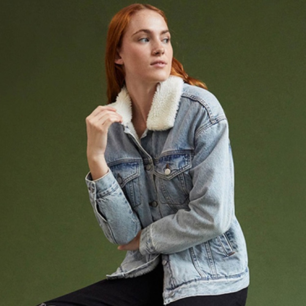 PacSun Sherpa Trucker Jacket - XS/S (Oversized fit)